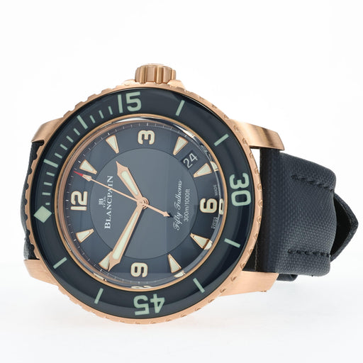 Blancpain Fifty Fathoms Blue Dial Solid 18kt Rose Gold 5015-3603C-63B