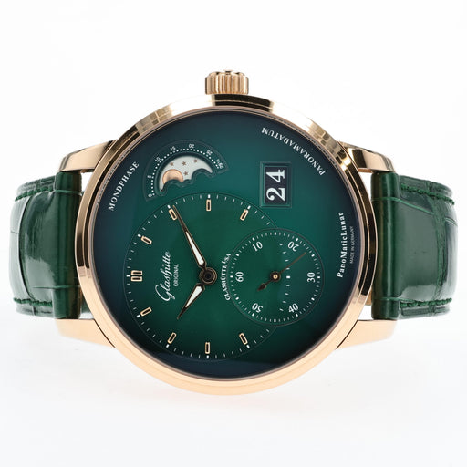 Glashutte Panomatic Lunar Green Dial 18kt Rose Gold 1-90-02-23-35-61