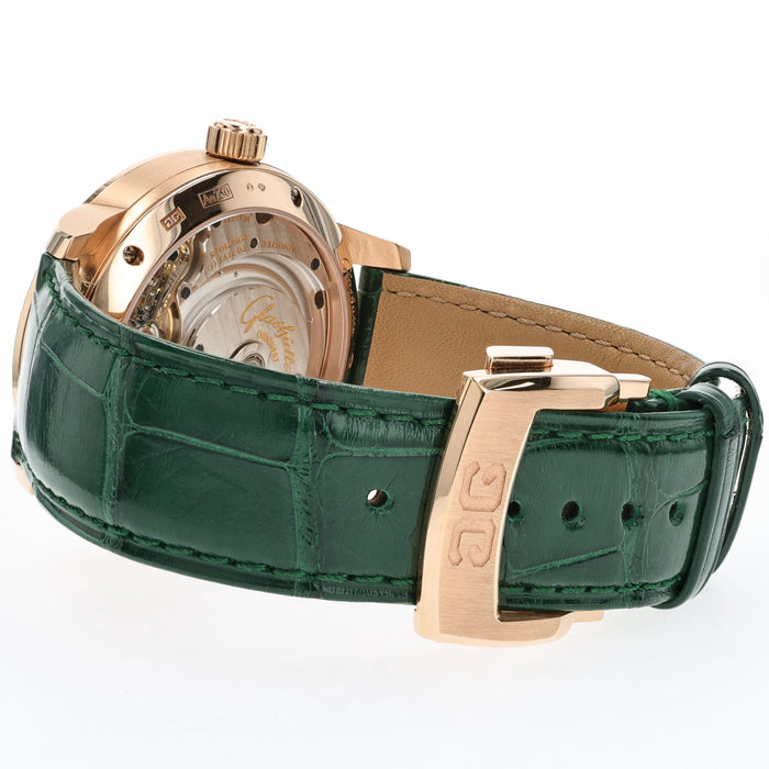 Glashutte Panomatic Lunar Green Dial 18kt Rose Gold 1-90-02-23-35-61
