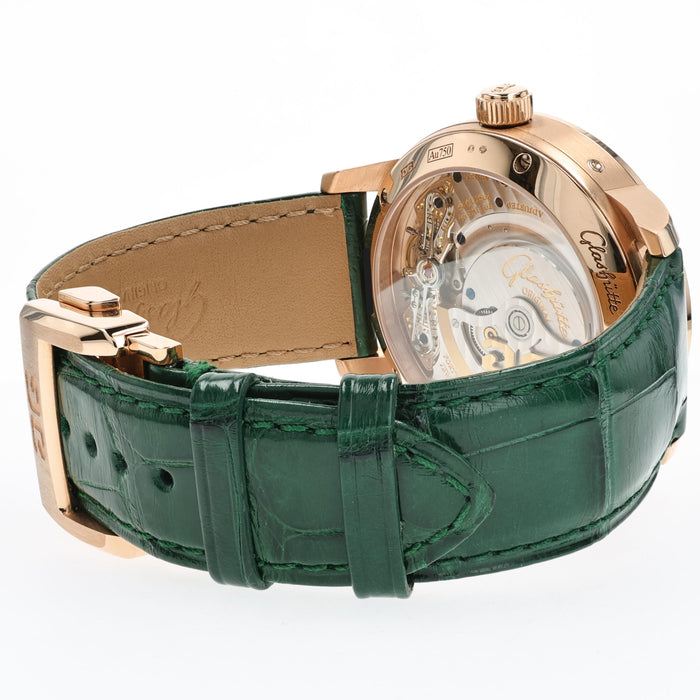 Glashutte Panomatic Lunar Green Dial 18kt Rose Gold 1-90-02-23-35-61