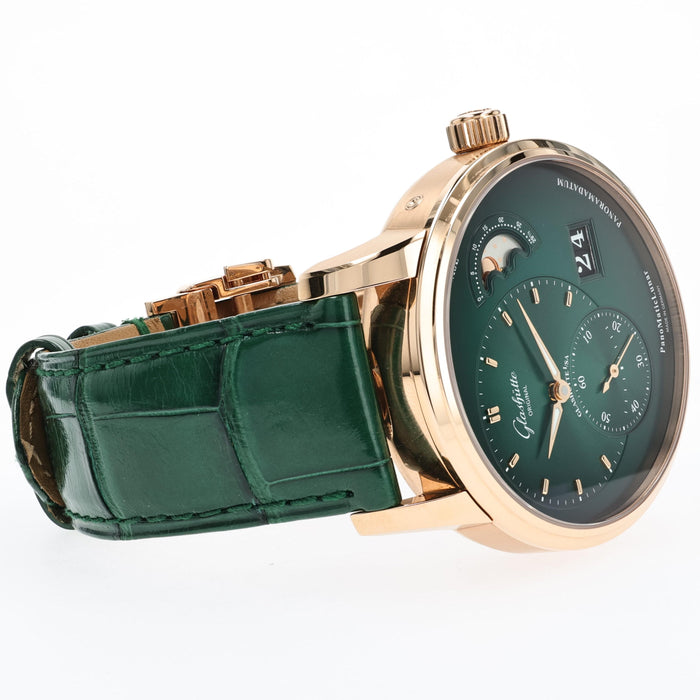 Glashutte Panomatic Lunar Green Dial 18kt Rose Gold 1-90-02-23-35-61