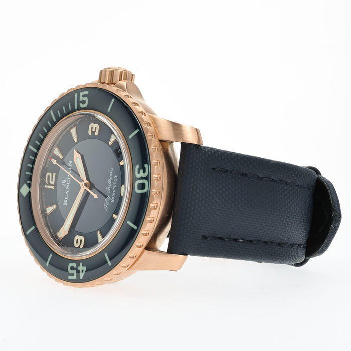Blancpain Fifty Fathoms Blue Dial Solid 18kt Rose Gold 5015-3603C-63B