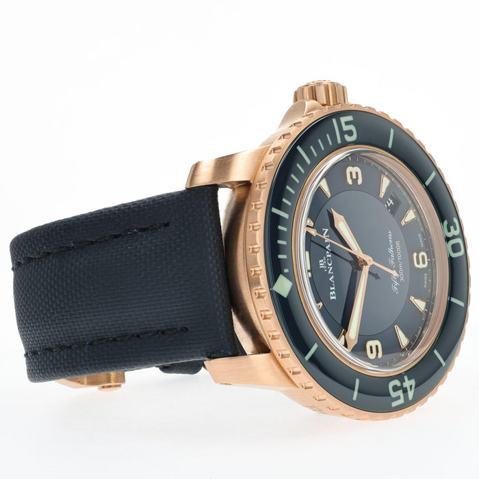 Blancpain Fifty Fathoms Blue Dial Solid 18kt Rose Gold 5015-3603C-63B