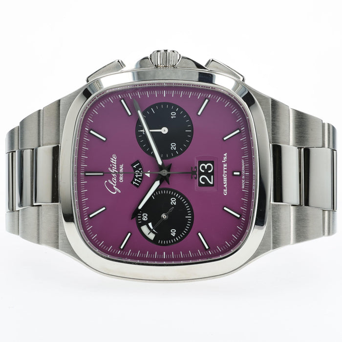 Glashutte Seventies Panorama Date Plasma Purple Chronograph 1-37-02-20-02-70
