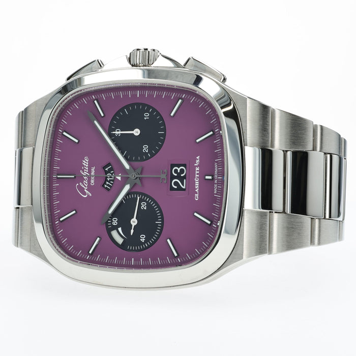 Glashutte Seventies Panorama Date Plasma Purple Chronograph 1-37-02-20-02-70
