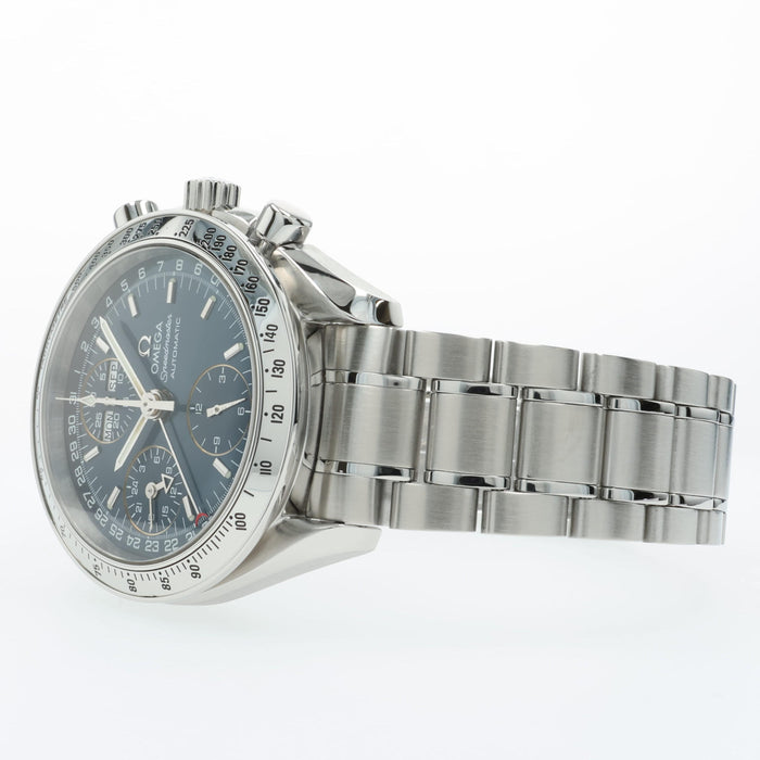 Omega Speedmaster Triple Date Blue Dial Chronograph Stainless Steel 3523.80