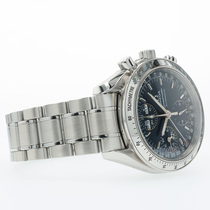 Omega Speedmaster Triple Date Blue Dial Chronograph Stainless Steel 3523.80