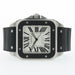 Cartier Santos 100 Silver Dial Rubber Bezel Stainless Steel W20121U2 2656