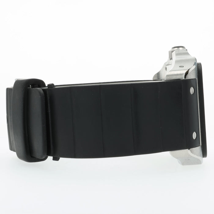 Cartier Santos 100 Silver Dial Rubber Bezel Stainless Steel W20121U2 2656
