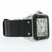 Cartier Santos 100 Silver Dial Rubber Bezel Stainless Steel W20121U2 2656
