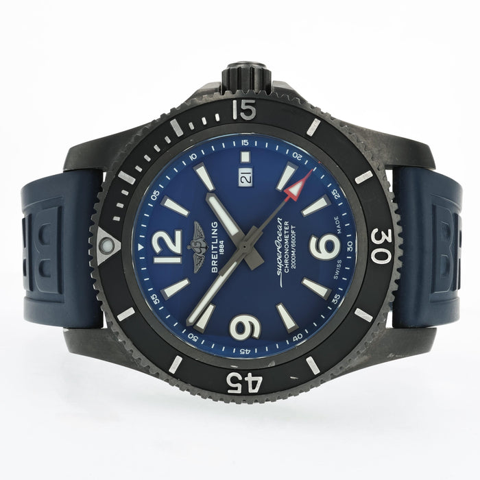 Breitling Superocean Automatic 46 Black Steel Blue Dial  M17368
