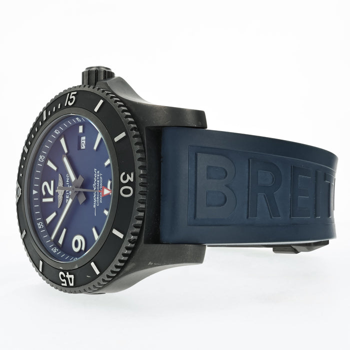 Breitling Superocean Automatic 46 Black Steel Blue Dial  M17368