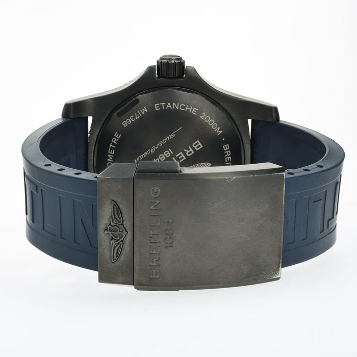 Breitling Superocean Automatic 46 Black Steel Blue Dial  M17368