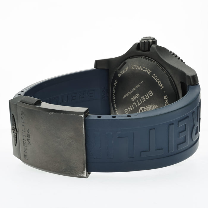 Breitling Superocean Automatic 46 Black Steel Blue Dial  M17368