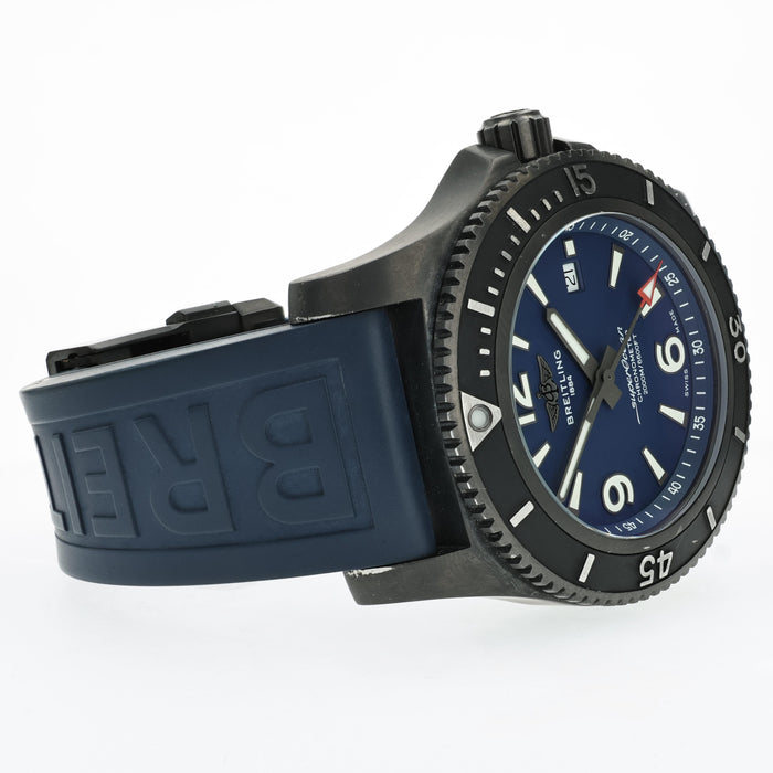 Breitling Superocean Automatic 46 Black Steel Blue Dial  M17368
