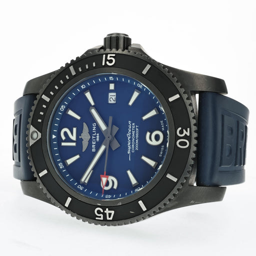 Breitling Superocean Automatic 46 Black Steel Blue Dial  M17368