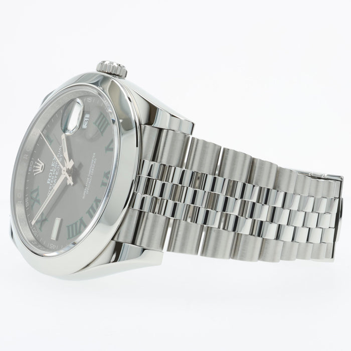 Rolex Datejust 41 Grey Wimbledon Dial Jubilee Bracelet Stainless Steel 126300