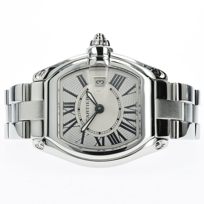 Cartier Roadster Ladies Small Silver Dial Quartz Stainless Steel W62016V3 2675