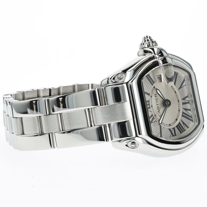 Cartier Roadster Ladies Small Silver Dial Quartz Stainless Steel W62016V3 2675