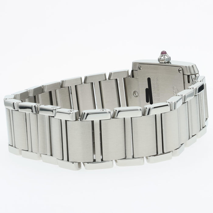 Cartier Tank Francaise Ladies Small Quartz Pink MOP Dial Steel W51008Q3 2384