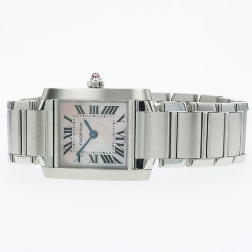 Cartier Tank Francaise Ladies Small Quartz Pink MOP Dial Steel W51008Q3 2384
