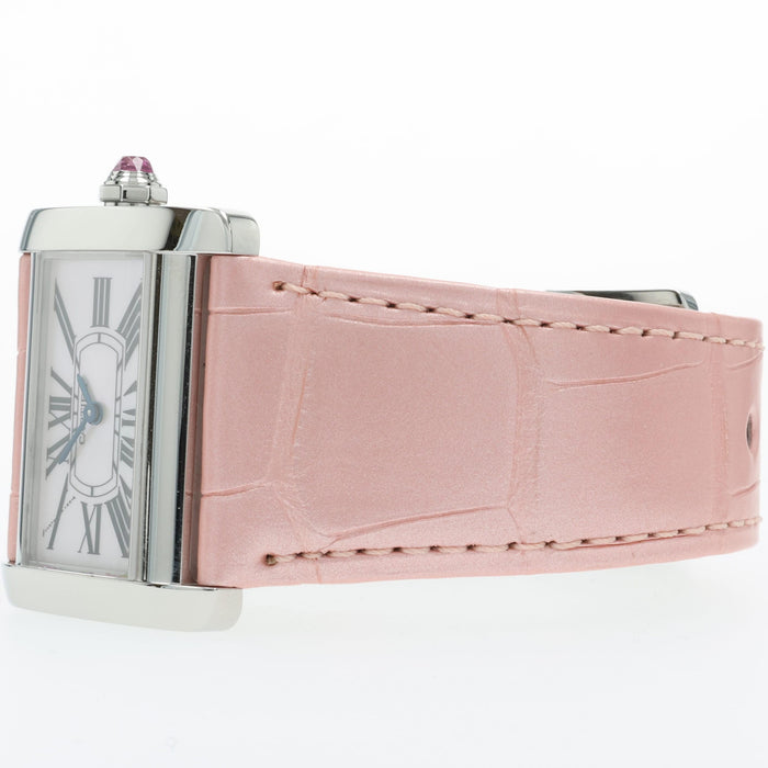 Cartier Tank Divan Pink MOP Stainless Steel W6301455 2599