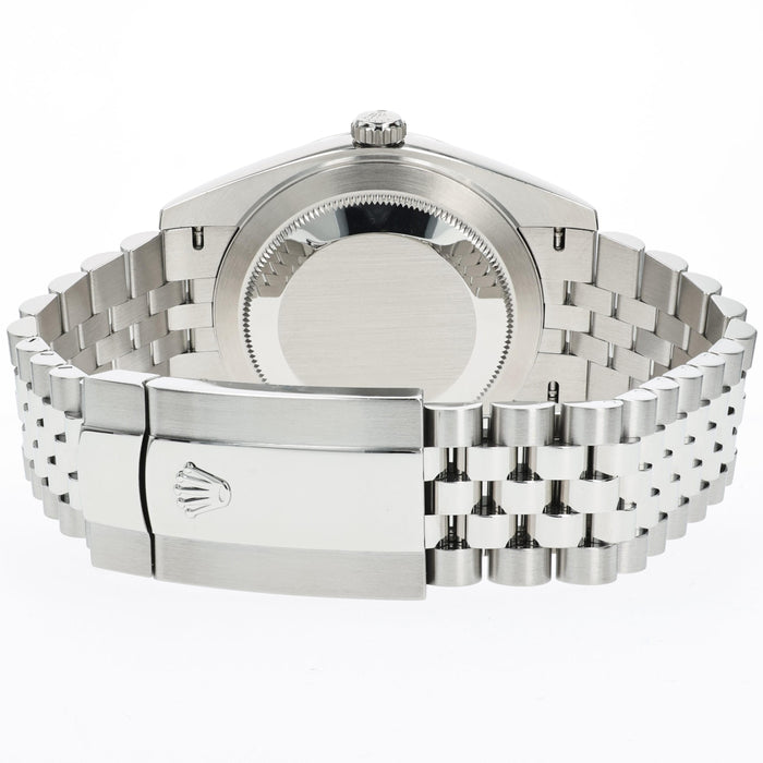 Rolex Datejust 41 Rhodium Stick Dial Stainless Steel Jubilee Smooth Bezel 126300