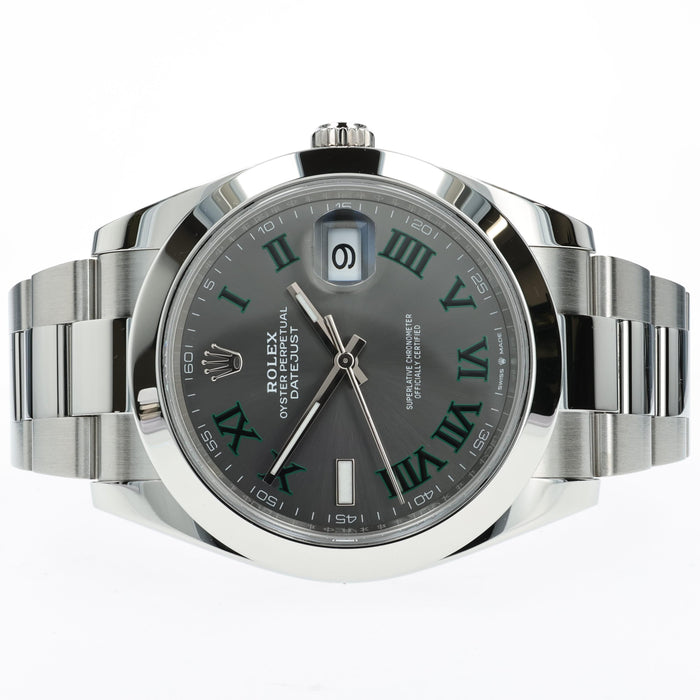 Rolex Datejust 41 Grey Wimbledon Dial Stainless Steel Oyster 41MM 126300