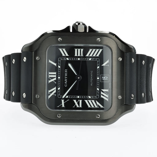 Cartier Santos ADLC Black Dial Stainless Steel Large Model WSSA0039 4072