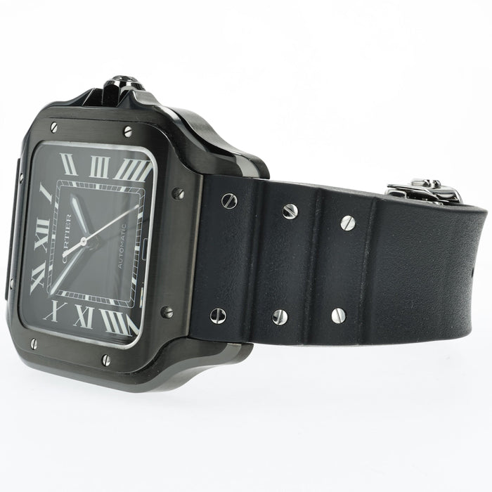 Cartier Santos ADLC Black Dial Stainless Steel Large Model WSSA0039 4072