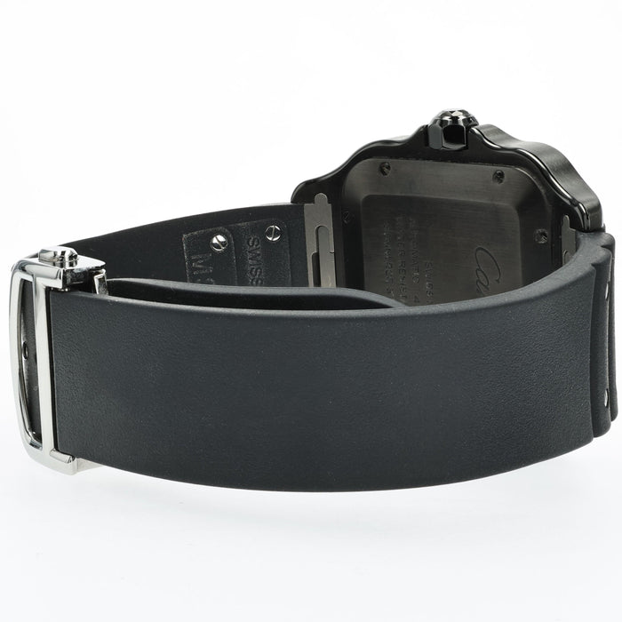 Cartier Santos ADLC Black Dial Stainless Steel Large Model WSSA0039 4072