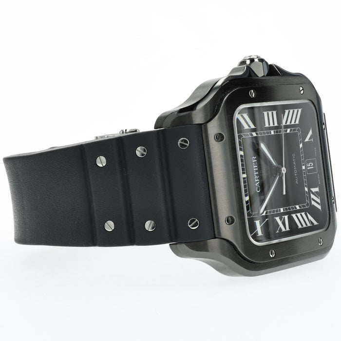 Cartier Santos ADLC Black Dial Stainless Steel Large Model WSSA0039 4072