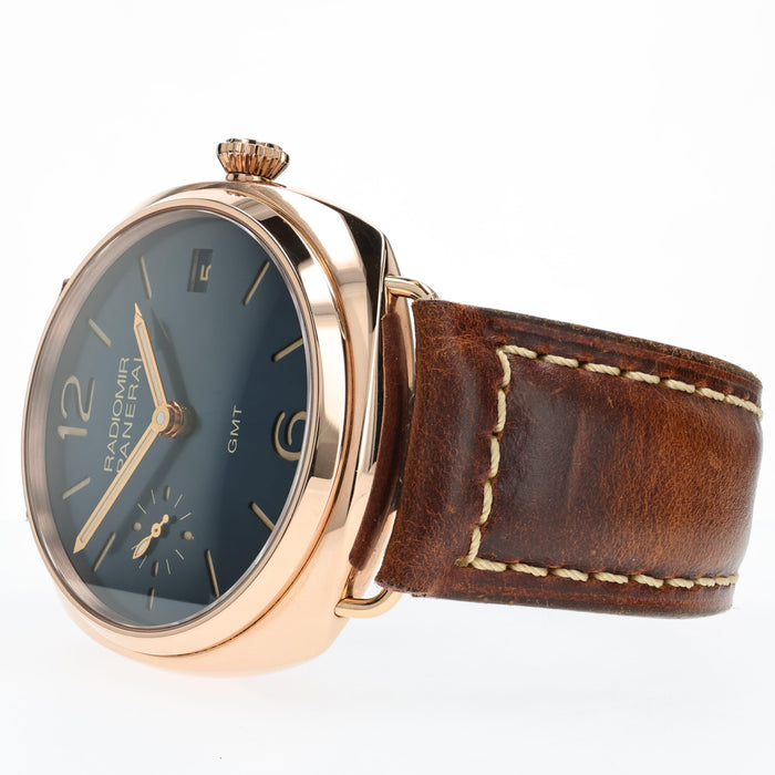 Panerai Radiomir GMT 3 Days Blue Dial 18K Rose Gold PAM00598