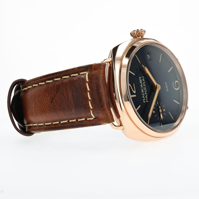 Panerai Radiomir GMT 3 Days Blue Dial 18K Rose Gold PAM00598