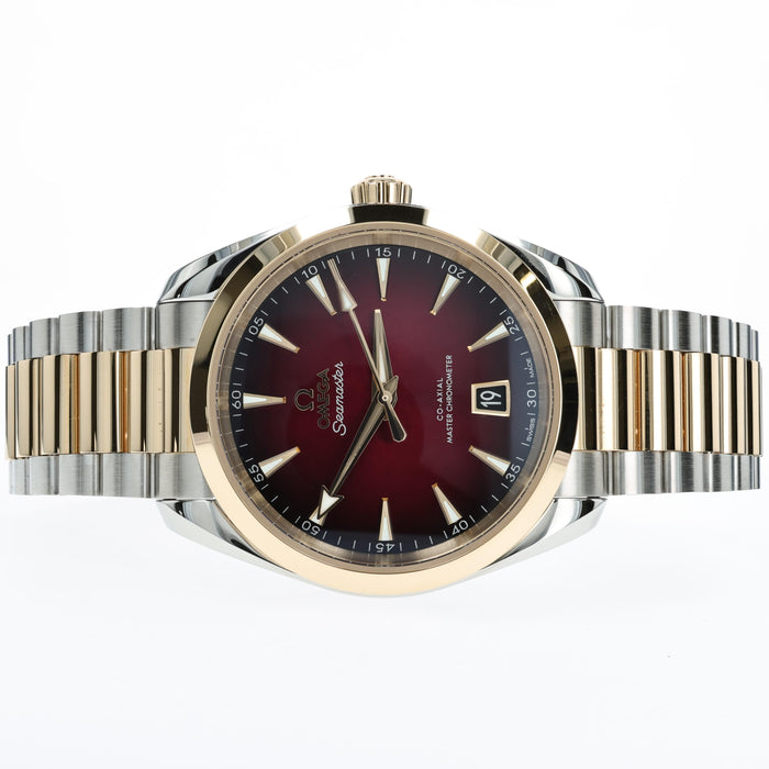Omega Seamaster Aqua Terra Burgundy Dial 18K & Steel 38MM 220.20.38.20.10.002
