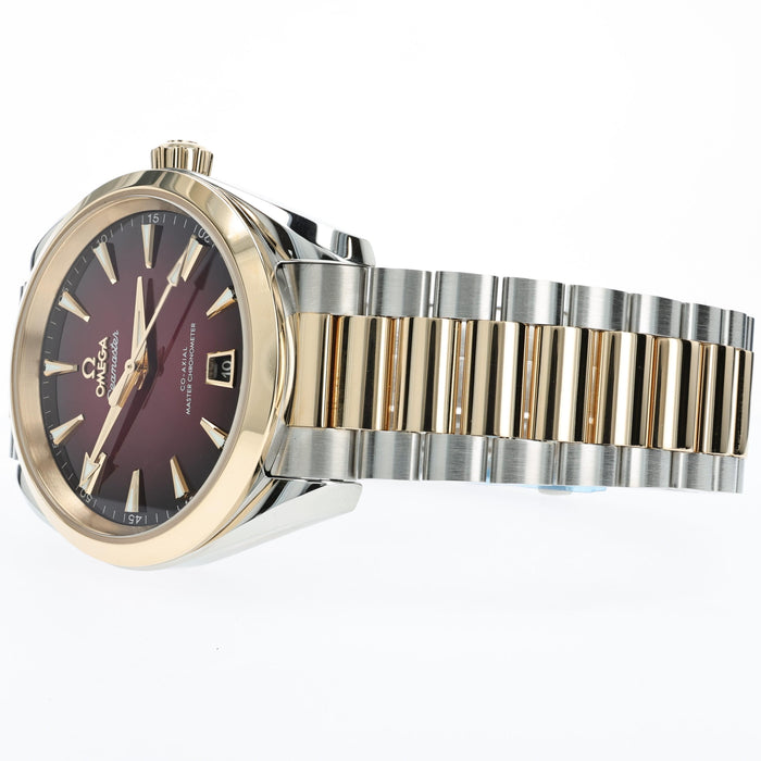 Omega Seamaster Aqua Terra Burgundy Dial 18K & Steel 38MM 220.20.38.20.10.002