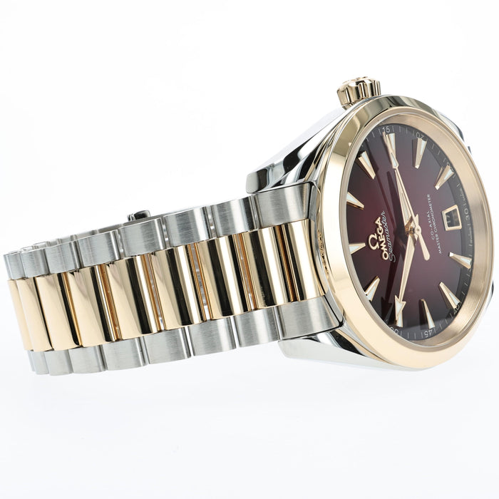 Omega Seamaster Aqua Terra Burgundy Dial 18K & Steel 38MM 220.20.38.20.10.002
