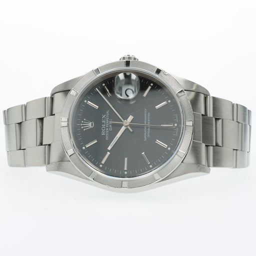 Rolex Oyster Perpetual Date 34 Black Dial Stainless Steel 15210
