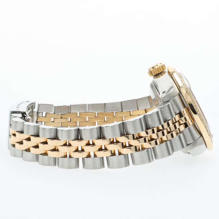 Rolex Datejust 26 Custom Diamond Bezel/Dial 18K Yellow Gold & Steel 69173