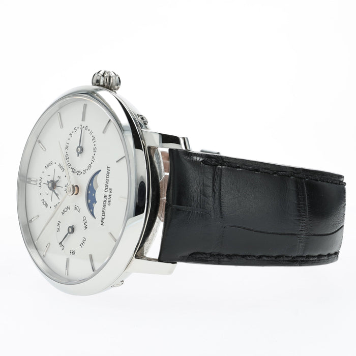 Frederique Constant Slimline Perpetual Calendar Silver Dial Steel  FC-775S4S6