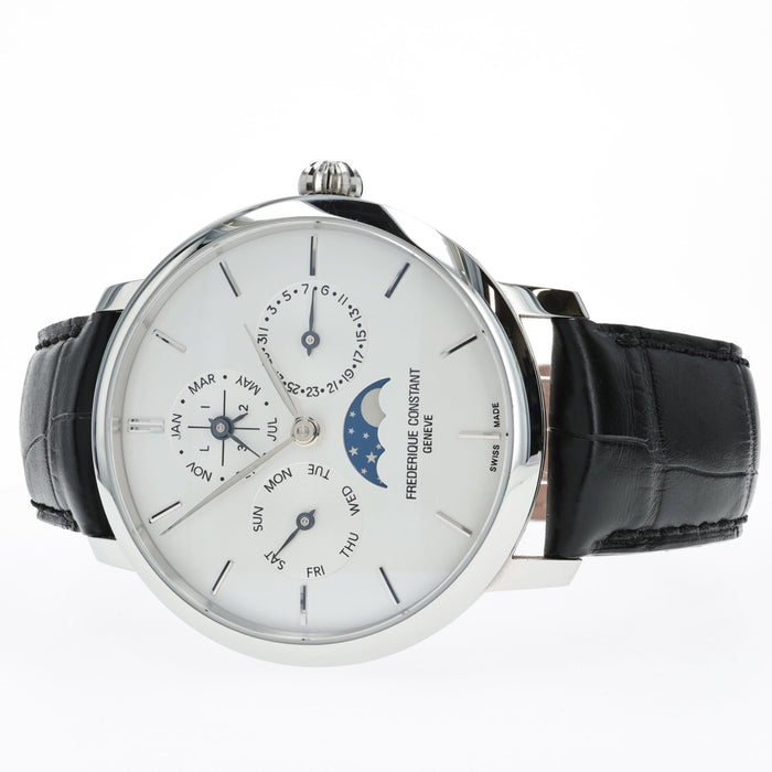 Frederique Constant Slimline Perpetual Calendar Silver Dial Steel  FC-775S4S6