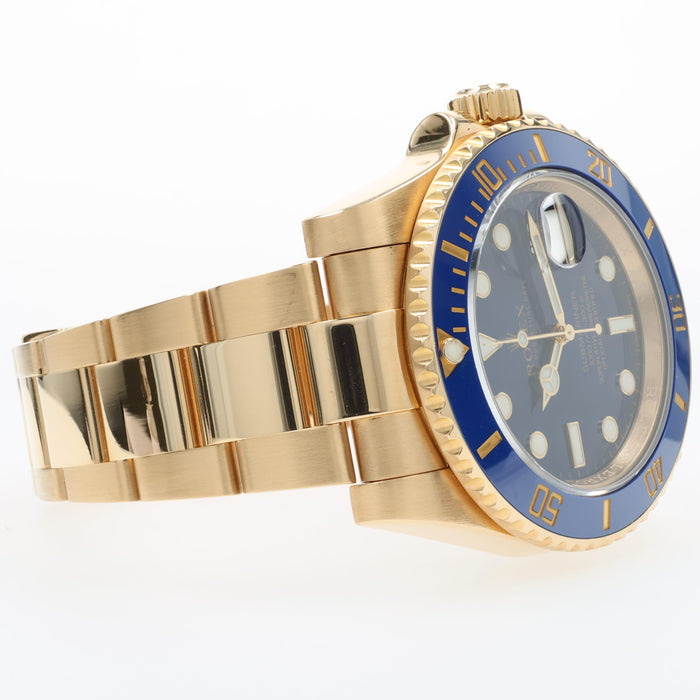 Rolex Submariner Date Blue Dial Solid 18kt Yellow Gold 40mm 116618LB