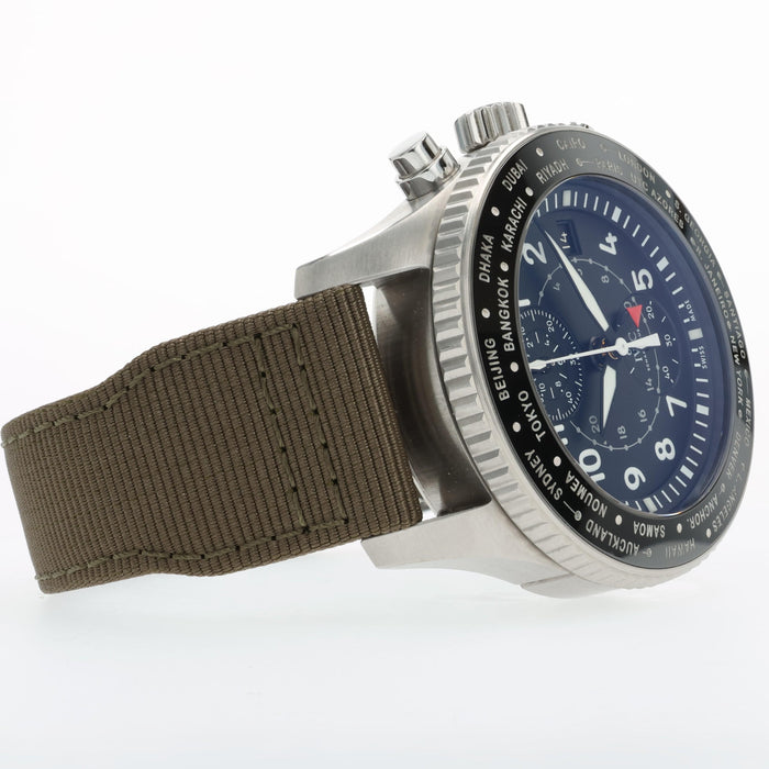 IWC Pilot Timezoner Black Dial Chronograph IW395001