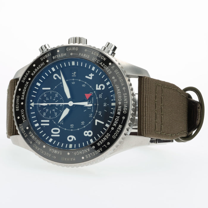 IWC Pilot Timezoner Black Dial Chronograph IW395001