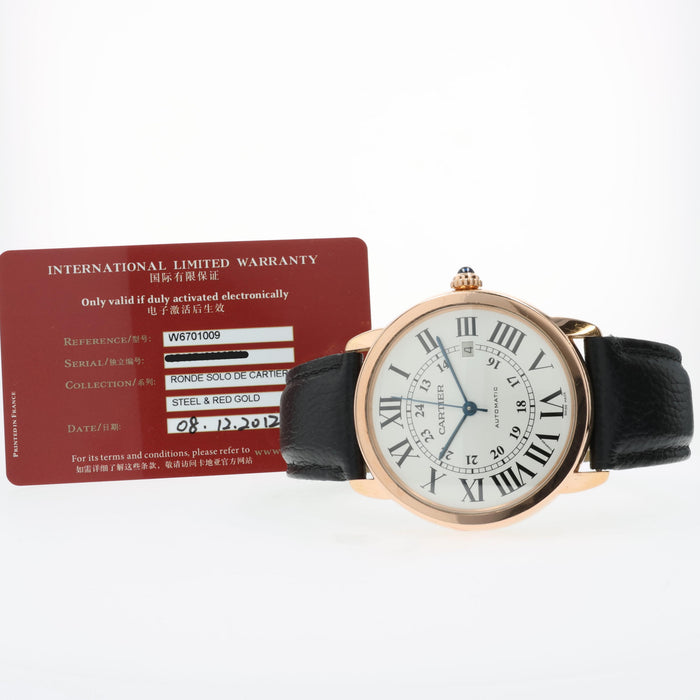 Cartier Ronde Solo de Cartier 18kt Rose Gold 42mm W6701009 3516