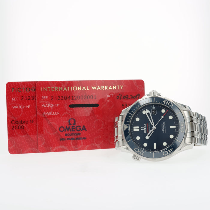Omega Seamaster Blue Dial 41mm Full Size Stainless Steel 212.30.41.20.03.001