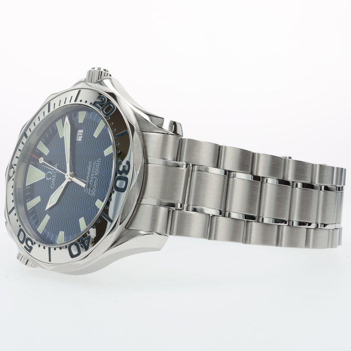 Omega Seamaster Electric Blue Dial Quartz Full Size 41mm Stainless Steel 2265.80