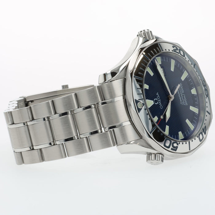 Omega Seamaster Electric Blue Dial Quartz Full Size 41mm Stainless Steel 2265.80
