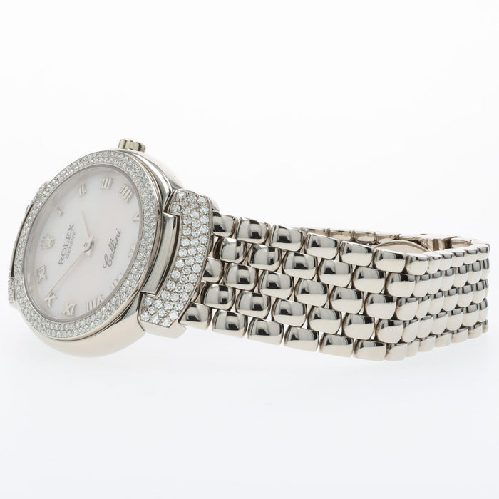 Rolex Cellini Cellissima Factory Mother of Pearl 18K White Gold Diamond 6673