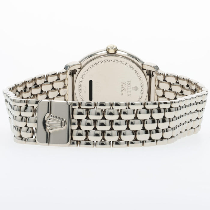 Rolex Cellini Cellissima Factory Mother of Pearl 18K White Gold Diamond 6673